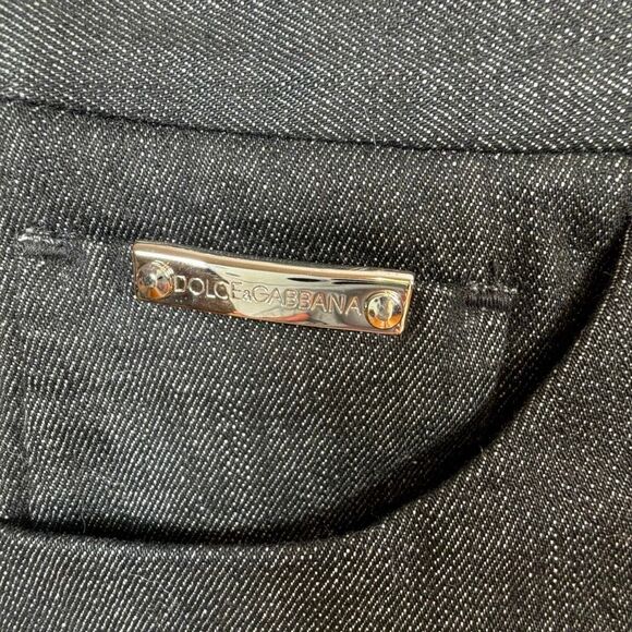 NWT Dolce & Gabbana Women’s Collection Dark Wash Denim Mini Skirt (039) - Picture 4 of 14